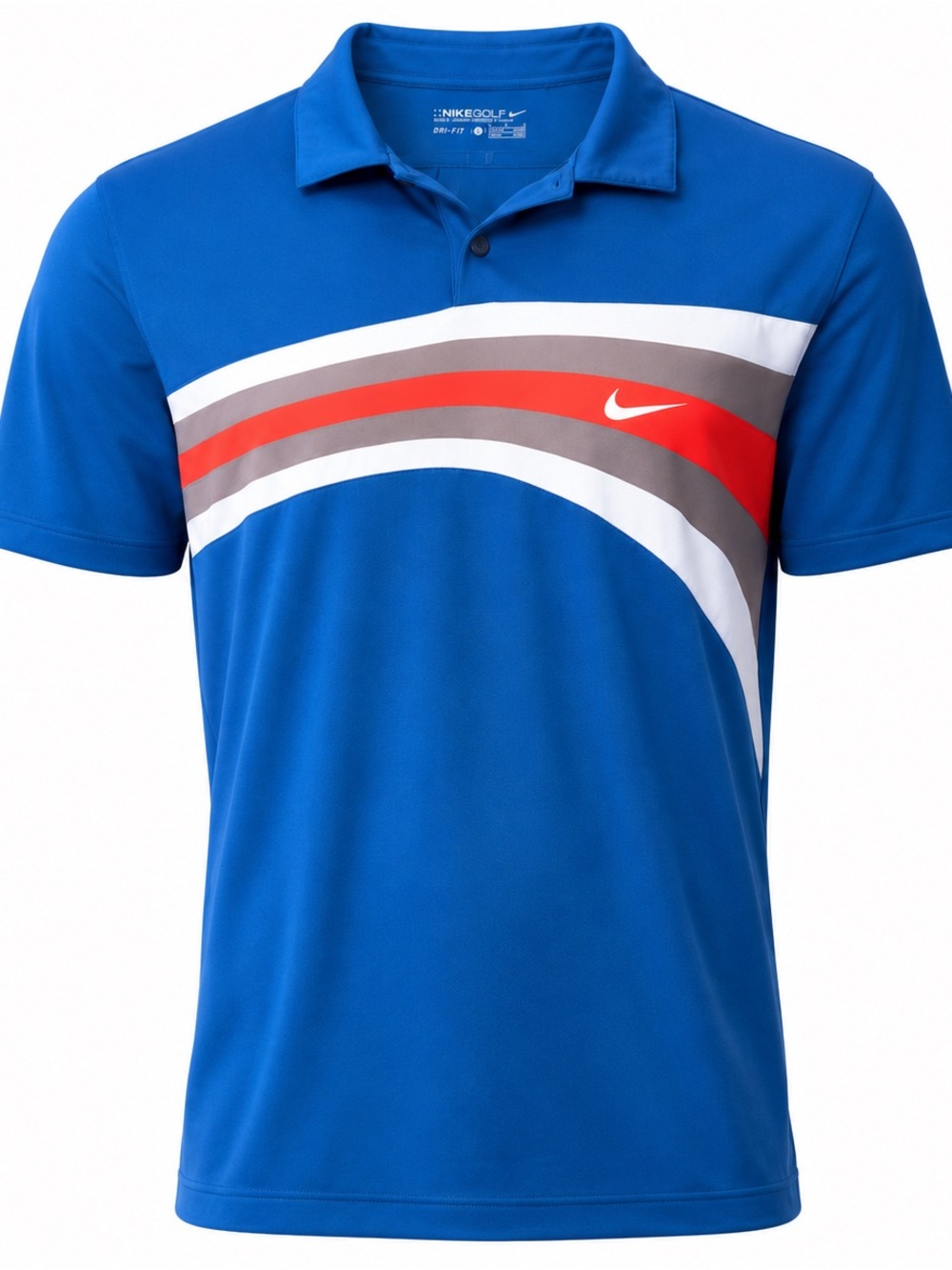 Nike Golf Dri-FIT Blue Striped Polo Shirt Men’s Large